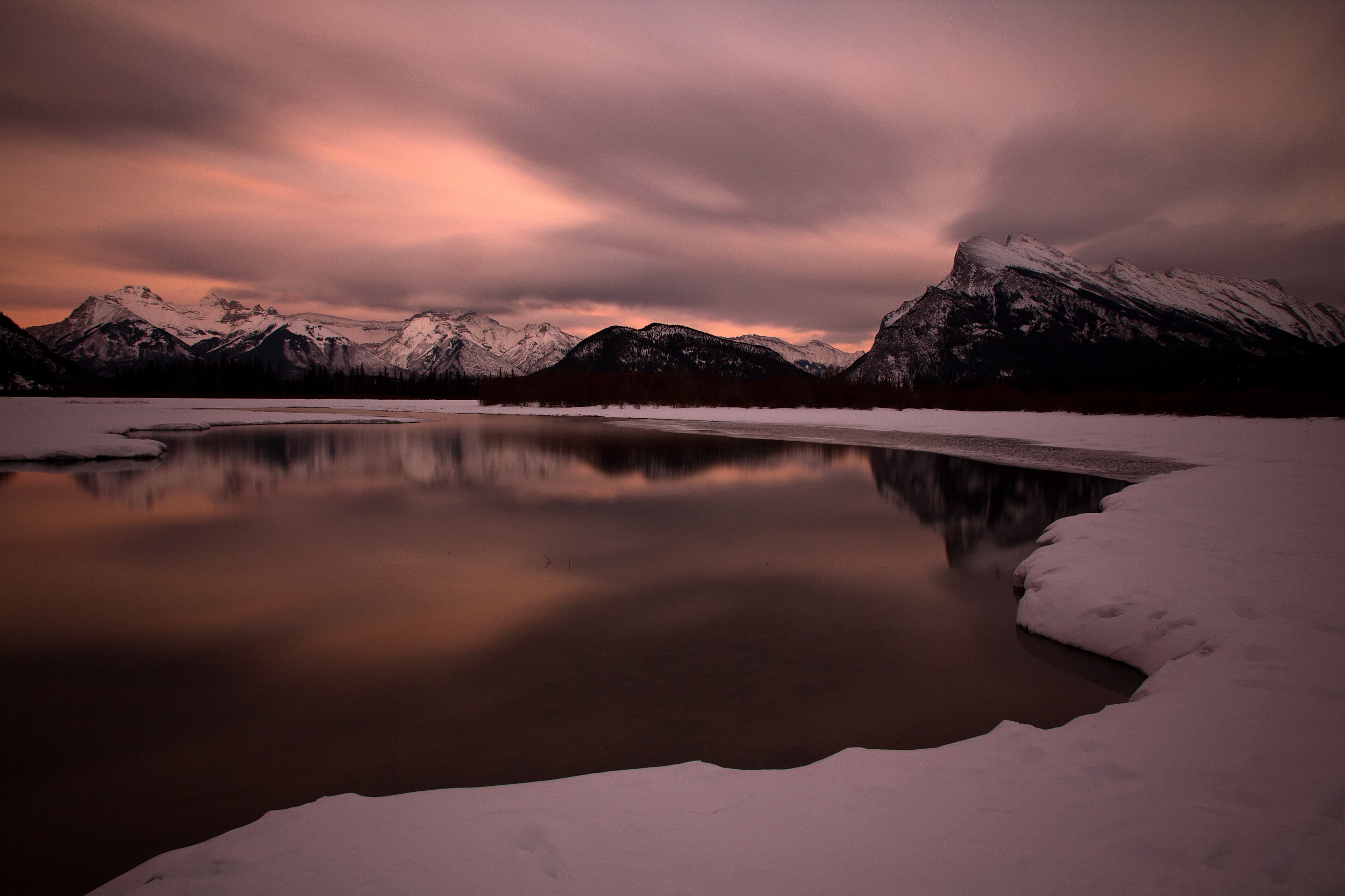 Vermillion Lakes at sunset